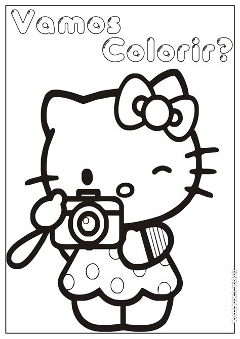 para colorir hello kitty